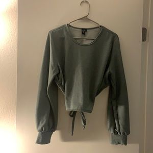 NWOT open back sweatshirt top